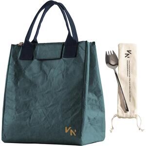 Insulated Lunch Bag Women Tyvek Thermal Tote Leakproof Eco Friendly Spork